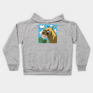 Funny horse 🐴 Kids Hoodie